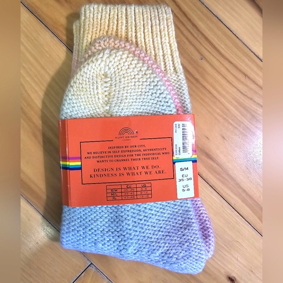 Rainbow Ombre Crochet Slouchy Socks - Picture 3 of 4